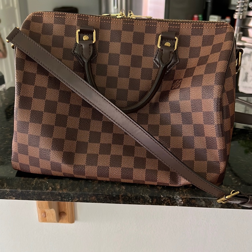 Authentic Louis Vuitton Speedy Damier Bandouliere 30